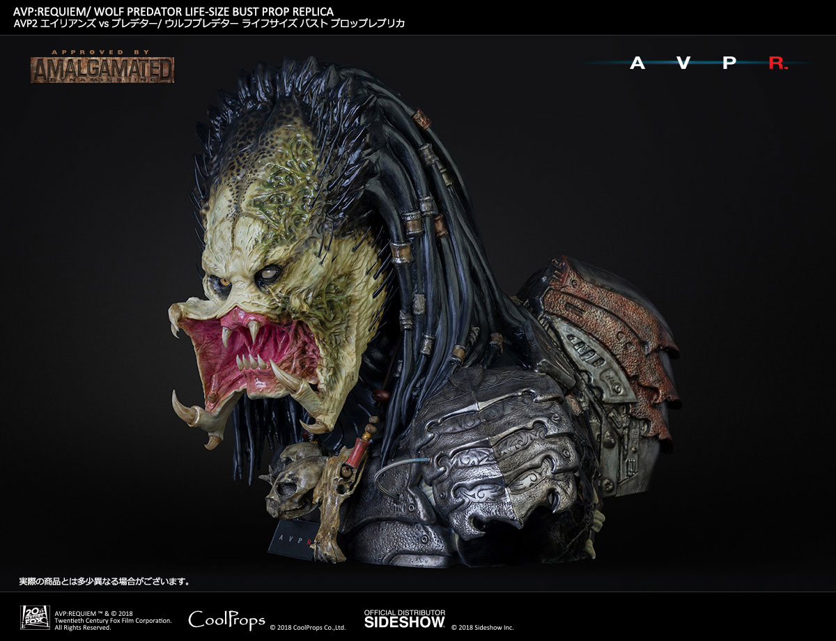 Alien Vs Predator Wolf Predator Life Size Bust By Coolprops