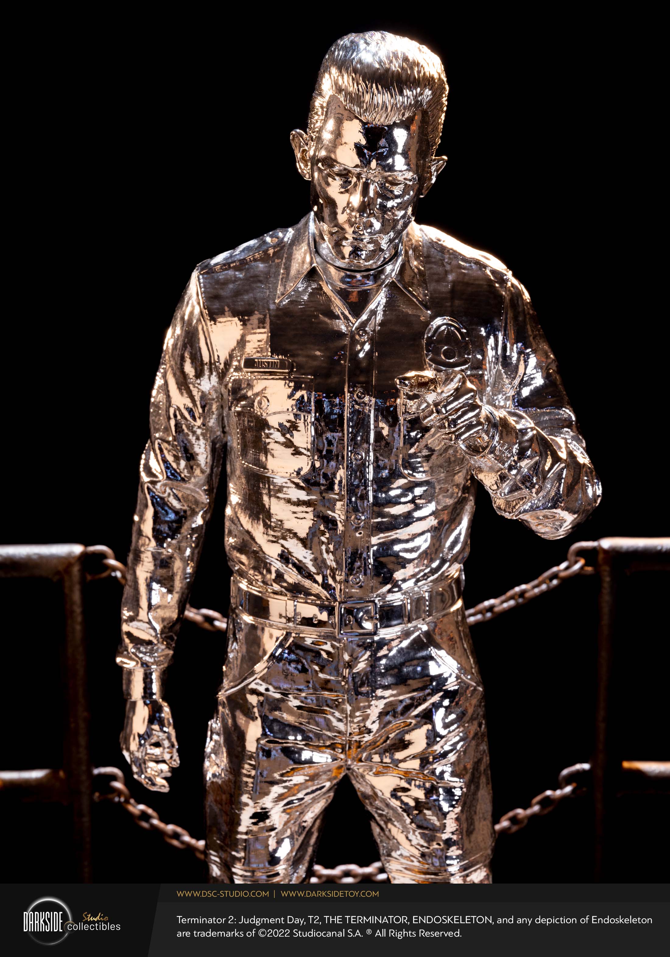 Plaque Porte Plaque Métal Décorative Terminator T-800 - 30 X 20 Cm - Idée Cadeau Fan De Films Plaque Murale Film 30x20cm