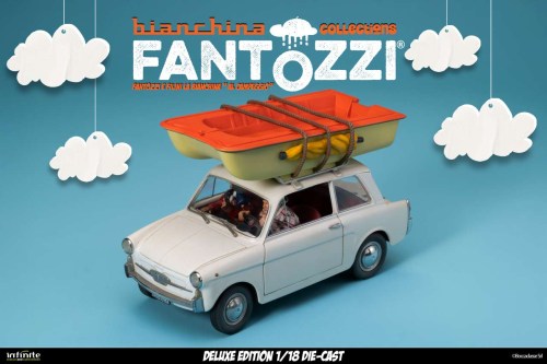 Fantozzi e filini la bianchina al campeggio 1/18 die-cast deluxe edition by infinite statue