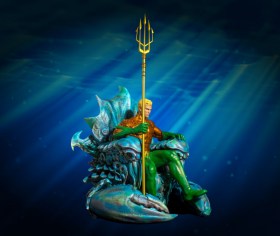 Aquaman On Throne Comic Version 1:3 Scale Statue Masterpiece Series by Imaginarium Art