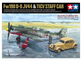 1/48 SCALE FOCKE-WULF Fw190 D-9 JV44 & CITROEN TRACTION 11CV STAFF CAR SET by Tamiya