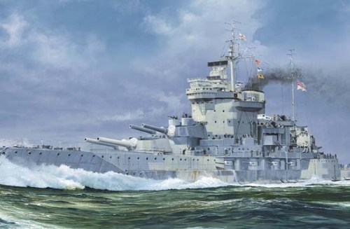 1/700 HMS Warspite 1942 by Trumpeter
