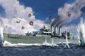 1/700 HMS Cornwall by Trumpeter