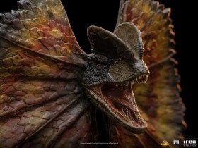 Dilophosaurus Jurassic World Dominion Art 1/10 Scale Statue by Iron Studios