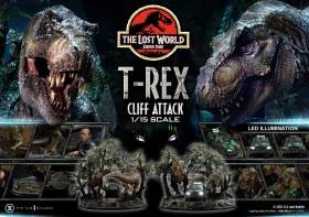 T-Rex Cliff Attack Bonus Version The Lost World Jurassic Park 1/15 Scale Statue by Prime 1 Studio