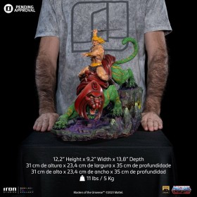 He-man and Battle Cat Deluxe Masters of the Universe Art 1/10 Scale Statue by Iron Studios