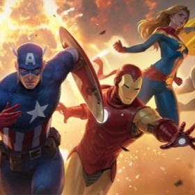 The Avengers Assemble Marvel Art Print unframed by Sideshow Collectibles