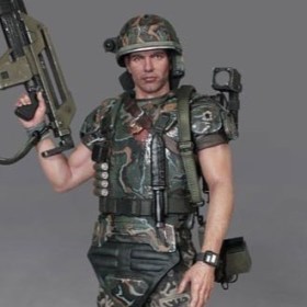 Corporal Dwayne Hicks Aliens 1/4 Statue by Hollywood Collectibles Group