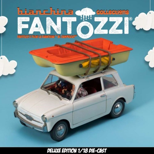 Fantozzi e filini la bianchina al campeggio 1/18 die-cast deluxe edition by infinite statue
