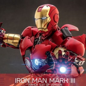 Iron Man Mark III (Armor Suit Up Version) Iron Man Diecast 1/6 Action Figure by Hot Toys