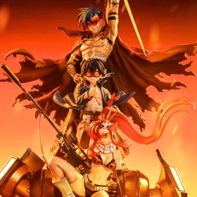 Kamina, Simon & Yoko with Lagann Deluxe Gurren Lagann 1/4 Statue by Prime 1 Studio