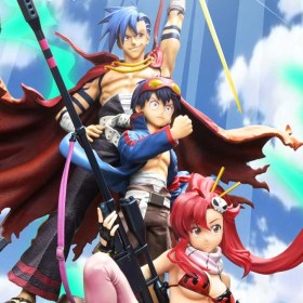 Kamina, Simon & Yoko with Lagann Gurren Lagann 1/4 Statue by Prime 1 Studio