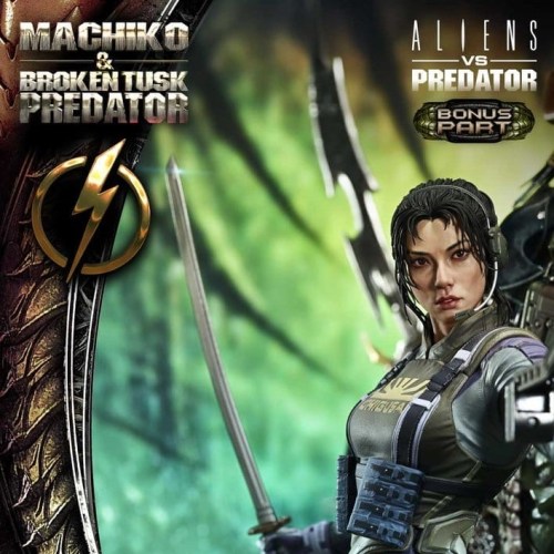 Machiko & Broken Tusk Predator DX Bonus Version Aliens vs. Predator (Comic) 1/4 Statue by Prime 1 Studio