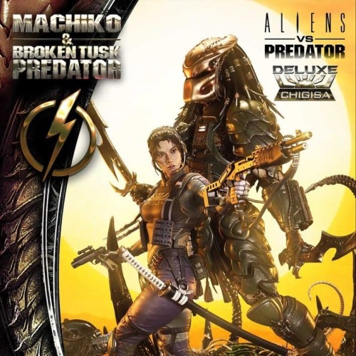 Machiko & Broken Tusk Predator DX Version Aliens vs. Predator (Comic) 1/4 Statue by Prime 1 Studio