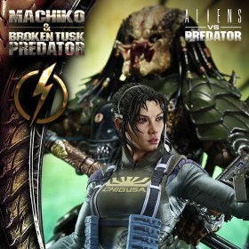 Machiko & Broken Tusk Predator Aliens vs. Predator (Comic) 1/4 Statue by Prime 1 Studio