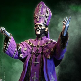 Papa V Perpetua Purple Robes Ghost Rock Iconz Statue by Knucklebonz