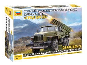 Russian truck-mounted multiple rocket launcher GRAD BM-21 by Zvezda