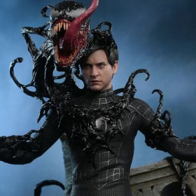 Spider-Man (Black Suit) Deluxe Version Spider-Man 3 Movie Masterpiece 1/6 Action Figure by Hot Toys