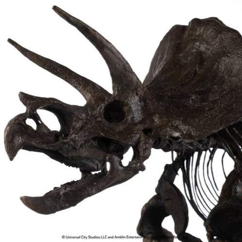 Triceratops Fossil Skeleton Bronze Jurassic World Elite Creature Line 1/12 Statue by ECC