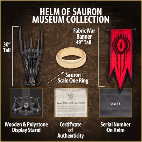 War Helm of Sauron Museum Collection Lord of the Rings 1/1 Replica by United Cutlery