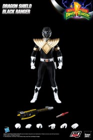 Dragon Shield Black Ranger Mighty Morphin Power Rangers FigZero 1/6 Action Figure by ThreeZero