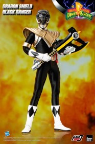 Dragon Shield Black Ranger Mighty Morphin Power Rangers FigZero 1/6 Action Figure by ThreeZero