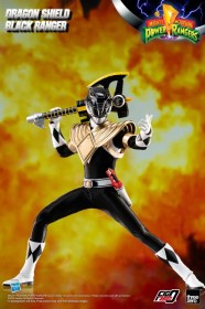 Dragon Shield Black Ranger Mighty Morphin Power Rangers FigZero 1/6 Action Figure by ThreeZero