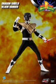 Dragon Shield Black Ranger Mighty Morphin Power Rangers FigZero 1/6 Action Figure by ThreeZero