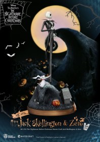 Jack Skellington & Zero Nightmare before Christmas Master Craft Statue by Beast Kingdom Toys