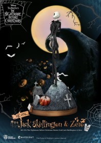 Jack Skellington & Zero Nightmare before Christmas Master Craft Statue by Beast Kingdom Toys