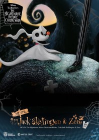 Jack Skellington & Zero Nightmare before Christmas Master Craft Statue by Beast Kingdom Toys