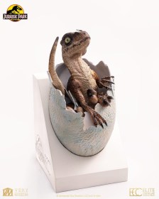 Velociraptor Hatching Egg Jurassic Park Replica Bust by ECC