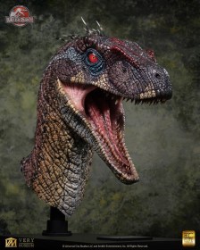 Male Alpha Velociraptor Blood Knight Jurassic Park III Life Size Bust by ECC