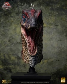 Male Alpha Velociraptor Blood Knight Jurassic Park III Life Size Bust by ECC