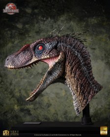 Male Alpha Velociraptor Blood Knight Jurassic Park III Life Size Bust by ECC