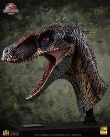 Male Alpha Velociraptor Blood Knight Jurassic Park III Life Size Bust by ECC