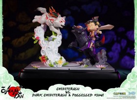 Chibiterasu vs. Dark Chibiterasu & Possessed Kuni Okamiden Statue by First 4 Figures