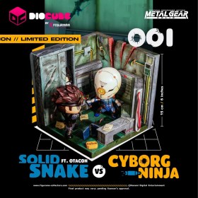 Solid Snake Vs Cyborg Ninja Ft. Otacon Metal Gear Solid DioCube PVC Diorama by Figurama Collectors