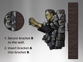 Boris Karloff as Frankenstein's Monster Frankenstein 1/1 Wall Mount by HCG