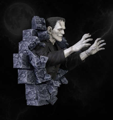 Frankenstein Wall Sculpture Classic Horror Edition Lifesize by HCG