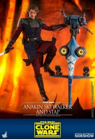 Anakin Skywalker & STAP Star Wars The Clone Wars 1/6 Action Figure by Hot Toys