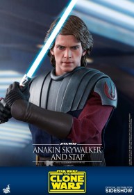 Anakin Skywalker & STAP Star Wars The Clone Wars 1/6 Action Figure by Hot Toys