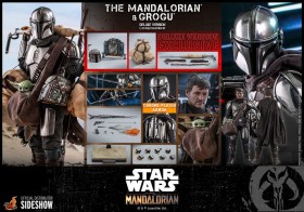 The Mandalorian & Grogu Deluxe Version Star Wars The Mandalorian 1/6 Action Figure 2-Pack by Hot Toys