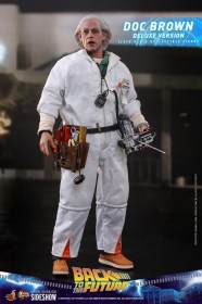 Doc Brown (Deluxe Version) Back To The Future Movie Masterpiece 1/6 Action Figure by Hot Toys