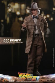 Doc Brown Back To The Zukunft III Movie Masterpiece 1/6 Action Figure by Hot Toys