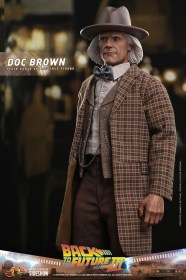 Doc Brown Back To The Zukunft III Movie Masterpiece 1/6 Action Figure by Hot Toys