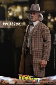 Doc Brown Back To The Zukunft III Movie Masterpiece 1/6 Action Figure by Hot Toys