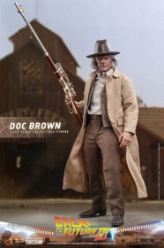 Doc Brown Back To The Zukunft III Movie Masterpiece 1/6 Action Figure by Hot Toys