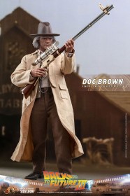 Doc Brown Back To The Zukunft III Movie Masterpiece 1/6 Action Figure by Hot Toys