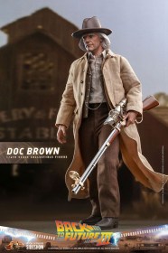 Doc Brown Back To The Zukunft III Movie Masterpiece 1/6 Action Figure by Hot Toys